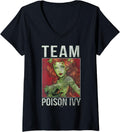 DC Comics Batman Team Poison Ivy Big Face Poster V Neck Apparel Streetwear Style Everyday Wear