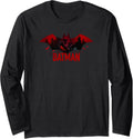 DC Comics Justice League Batman Gotham City Silhouette Long Sleeve Long Sleeve T Shirt Premium Print Everyday Wear