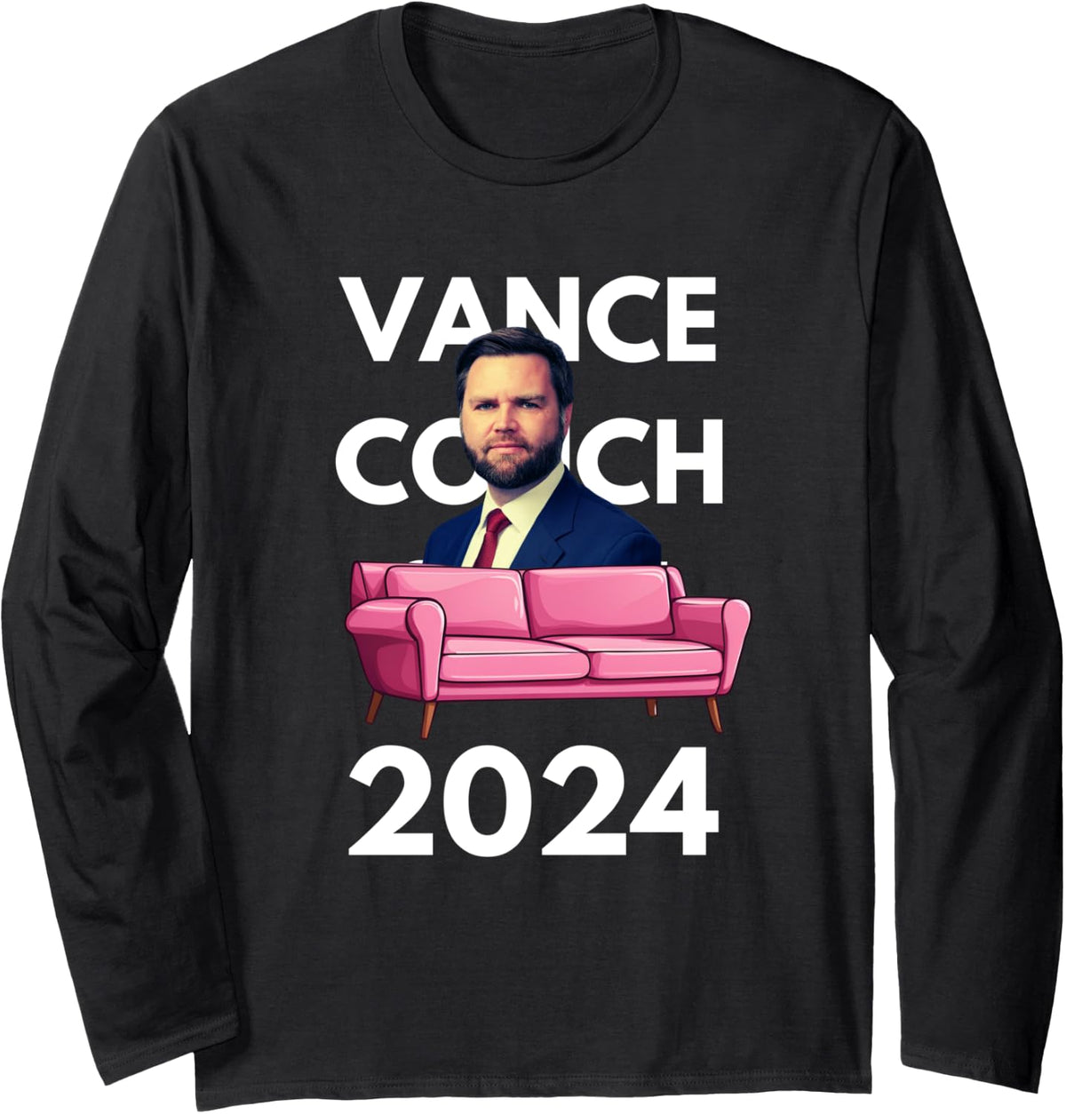 Vance Couch 2024 JD Vance Couches Funny Meme Election Long Sleeve Apparel | Aesthetic Design
