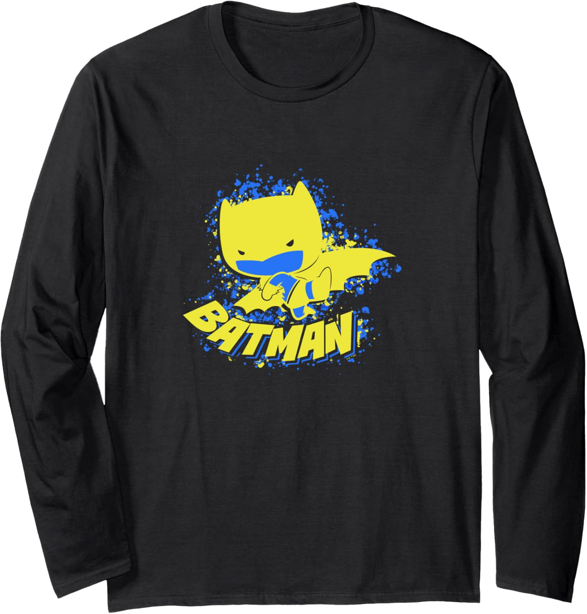 DC Comics Batman Vintage Kawaii Yellow Blue Comic Hero Long Sleeve Long Sleeve T Shirt Streetwear Style US Top Pick