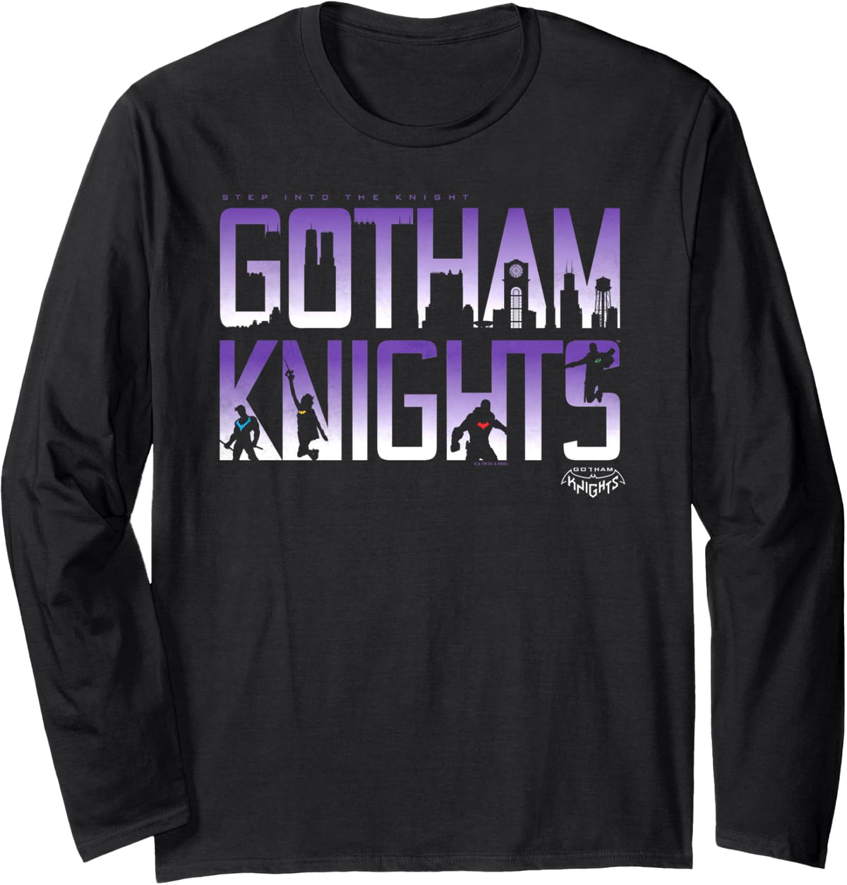 Gotham Knights Knights Silhoutte Logo Long Sleeve Long Sleeve T Shirt Viral TikTok Find US Top Pick