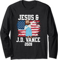 Jesus JD Vance 2028 for President Funny Religious Christian Long Sleeve Apparel | Trending 2025