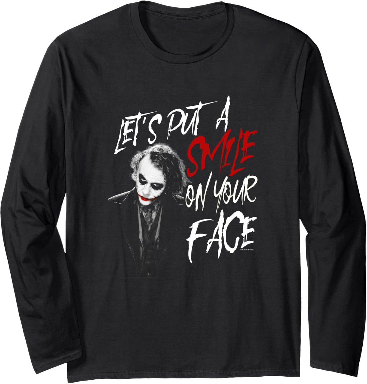The Dark Knight Joker Let s Put A Smile On Your Face Poster Long Sleeve Long Sleeve T Shirt Trending US US Top Pick