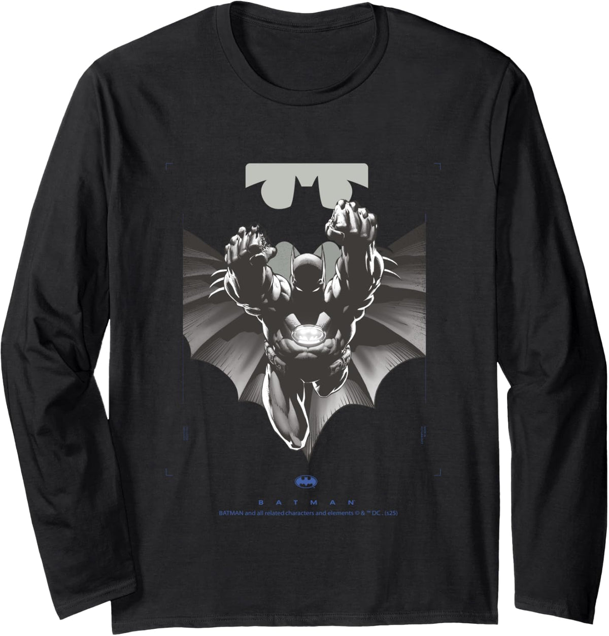 Batman Iconic Heroic Pose Embody Dark Knight Long Sleeve Long Sleeve T Shirt Comfort Fit Everyday Wear