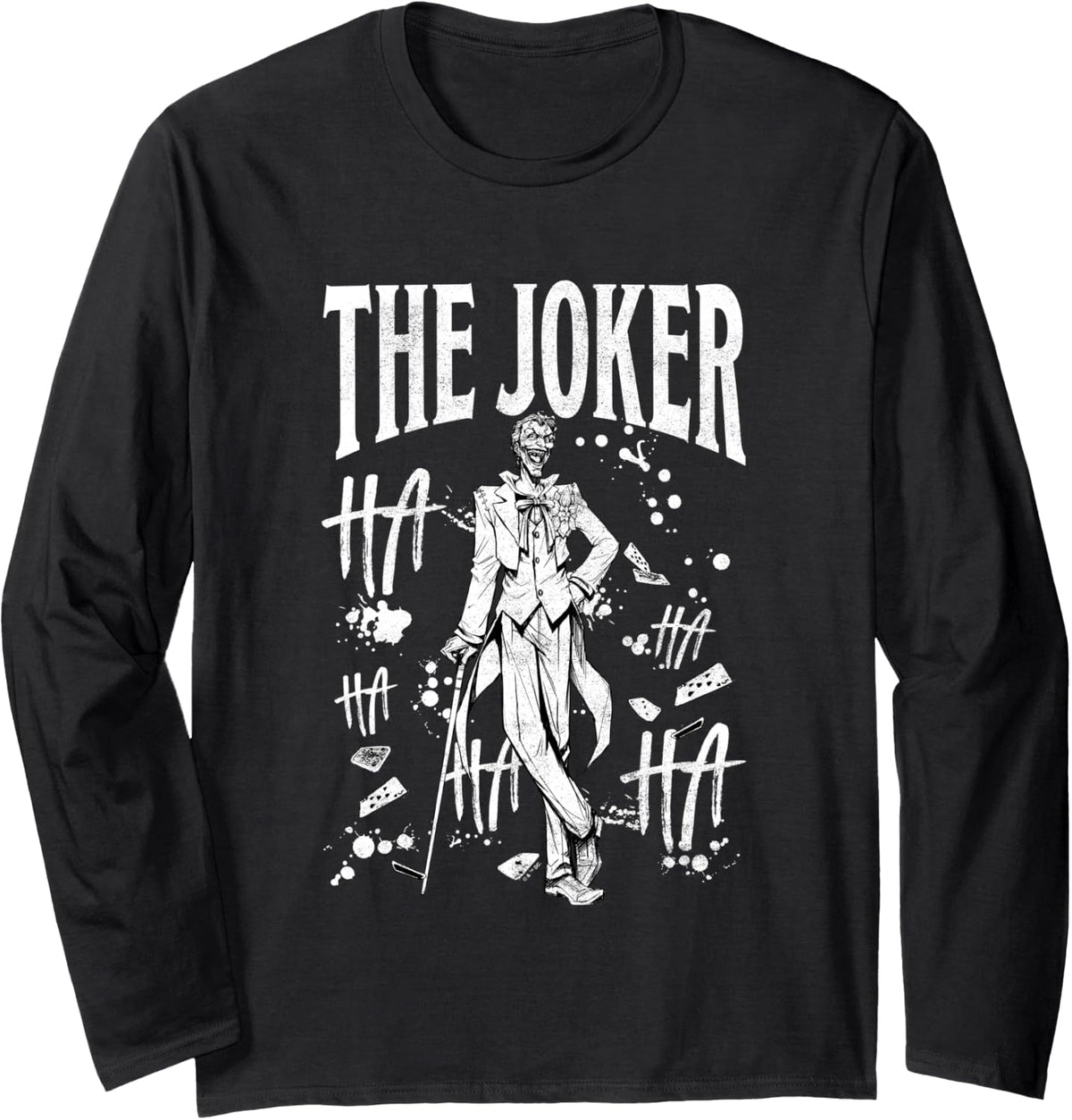 DC Comics Batman The Joker Ha Ha Ha Vintage Villain Pose Long Sleeve Long Sleeve T Shirt Viral TikTok Find Gift Ready