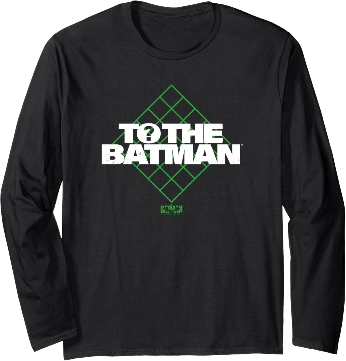 The Batman To The Batman Diamond Grid Logo Long Sleeve Long Sleeve T Shirt Streetwear Style Gift Ready