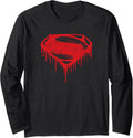 Batman v Superman Splattered Logo Long Sleeve Long Sleeve T Shirt Premium Print Best Seller Look