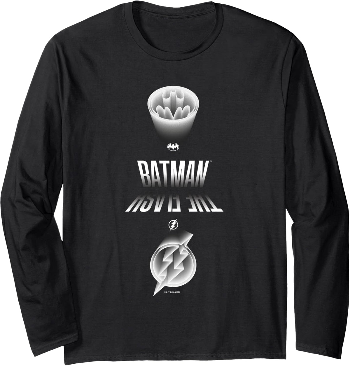 The Flash Batman Multiverse Lightning Glitch Hero Badges Long Sleeve Long Sleeve T Shirt Streetwear Style Everyday Wear
