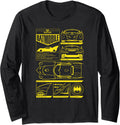 Batman Batmobile Specs Long Sleeve Long Sleeve T Shirt Streetwear Style Fan Favorite