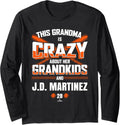 Grandma Crazy for J.D. Martinez New York Baseball MLBPA Long Sleeve Apparel | Best Seller Pick