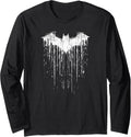 Batman Paint on Black Long Sleeve Long Sleeve T Shirt Streetwear Style Hot Right Now