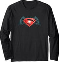 Batman v Superman Industrial Logo Long Sleeve Long Sleeve T Shirt High Search Demand Everyday Wear