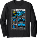 DC Comics Batman The Batmobile 1985 Schematics Poster Long Sleeve Long Sleeve T Shirt Viral TikTok Find Hot Right Now