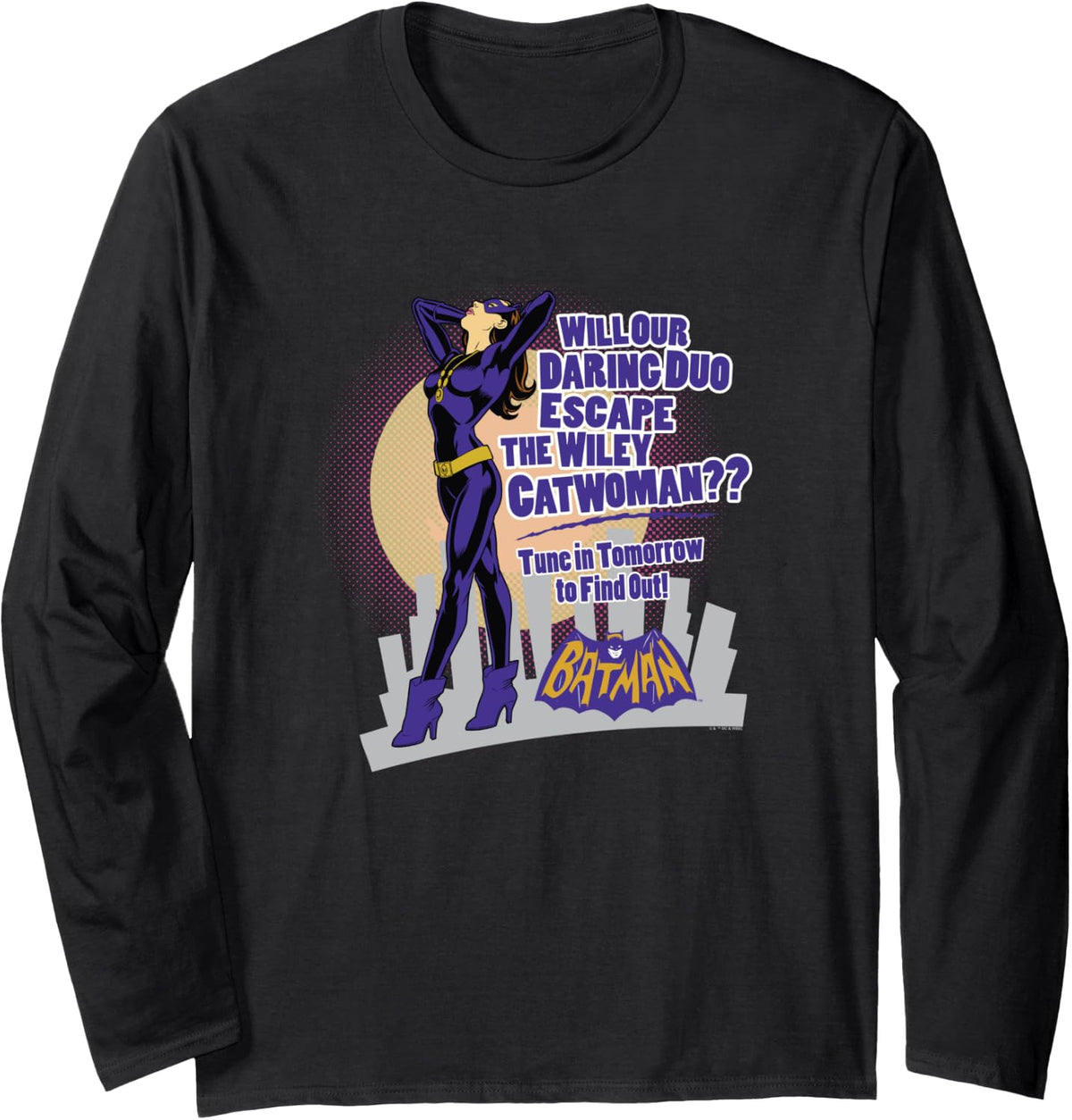 Batman Will Our Daring Duo Escape The Wiley Catwoman Logo Long Sleeve Long Sleeve T Shirt Premium Print US Top Pick