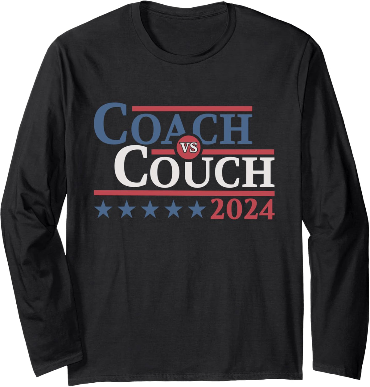 Walz vs JD Vance 2024 Funny Retro Coach vs Couch Long Sleeve Apparel | Best Seller Pick