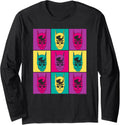 Batman Warhol Squares Long Sleeve Long Sleeve T Shirt Streetwear Style Everyday Wear