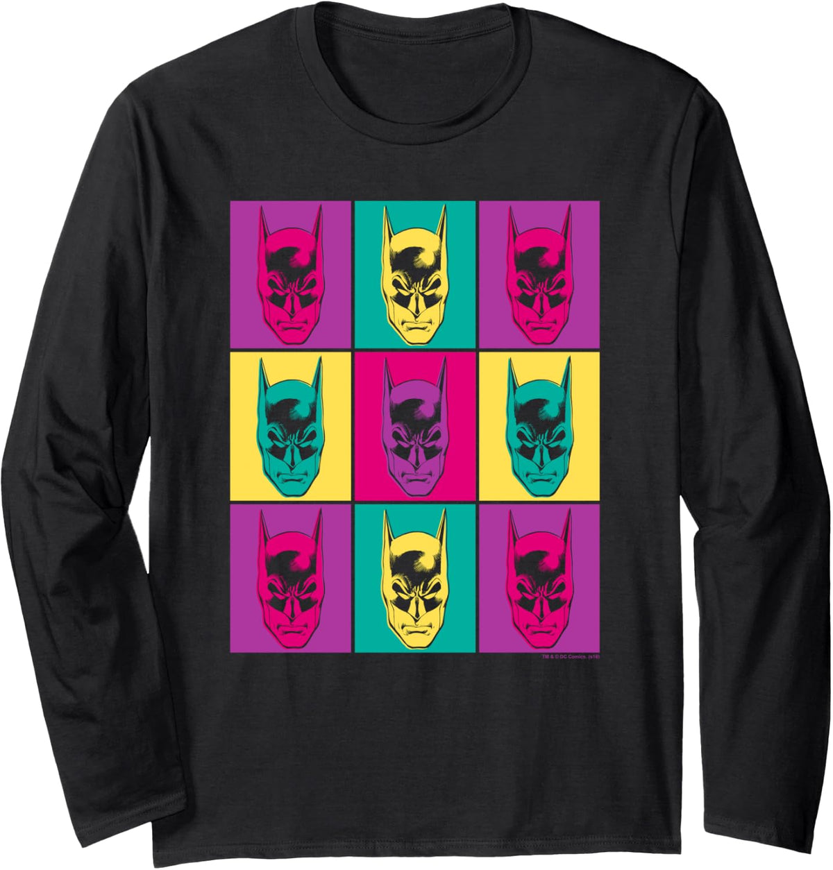 Batman Warhol Squares Long Sleeve Long Sleeve T Shirt Streetwear Style Everyday Wear