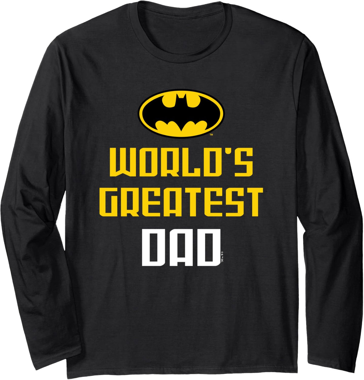 Batman Father s Day World s Greatest Dad Long Sleeve Long Sleeve T Shirt Comfort Fit Everyday Wear