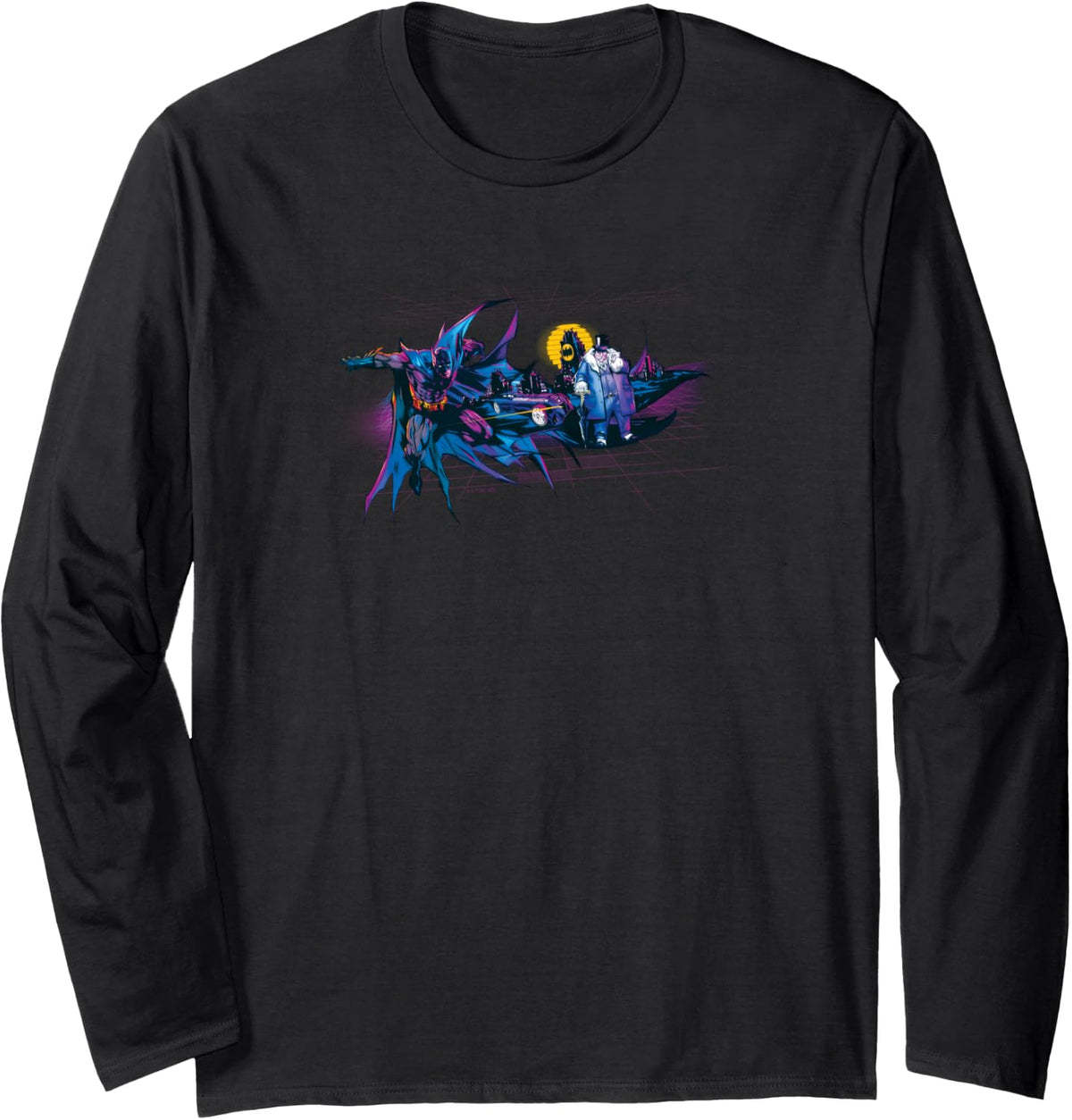 DC Comics Batman and Penguin Geo Poster Long Sleeve Long Sleeve T Shirt Viral TikTok Find Everyday Wear