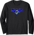 DC Comics Batman Bat Logo Team Fill Long Sleeve Long Sleeve T Shirt Streetwear Style Fan Favorite