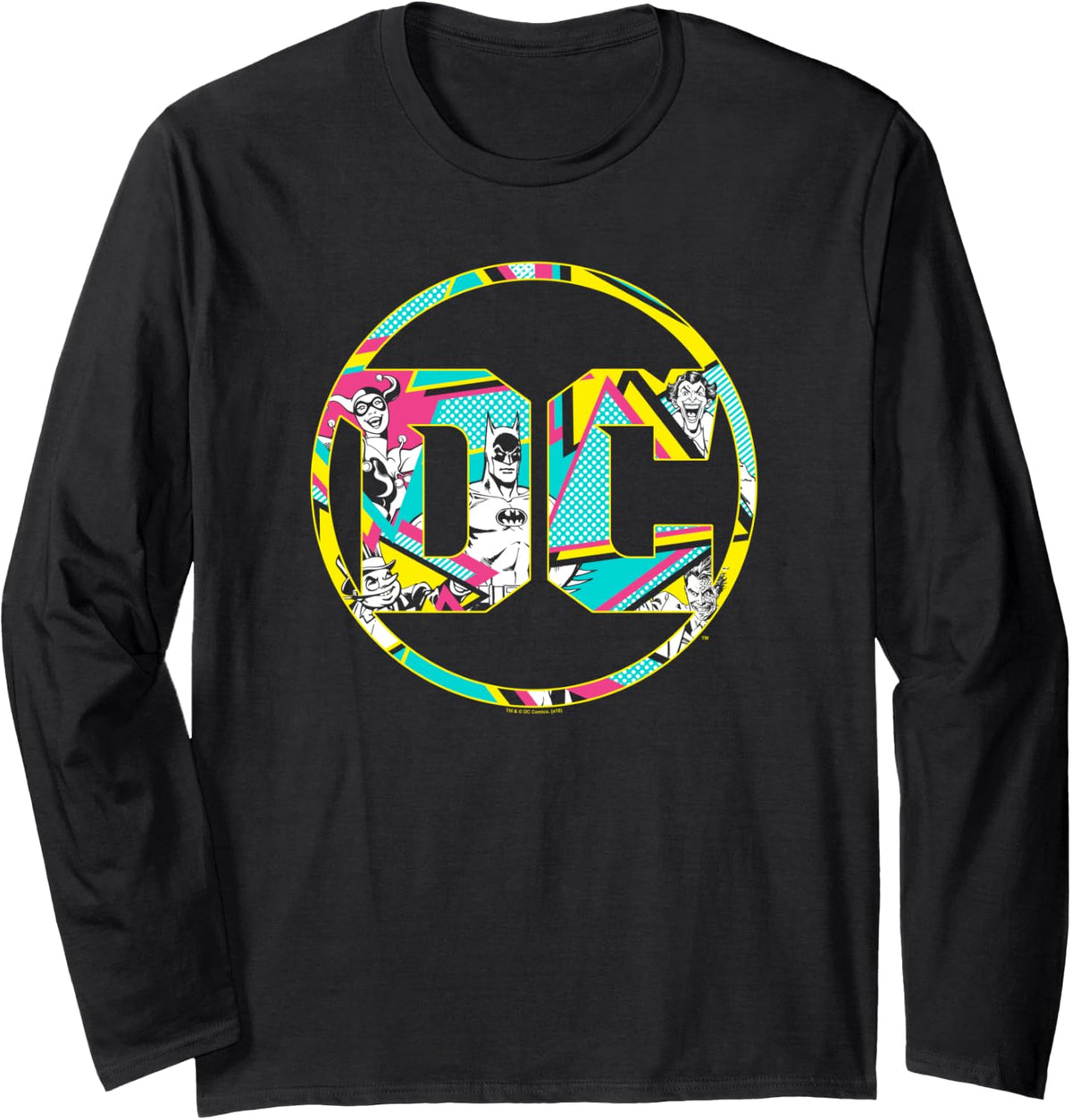 Batman 80 s DC Comics Logo Long Sleeve Long Sleeve T Shirt Streetwear Style Best Seller Look
