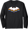 DC Comics Batman Rainbow Pride Bat Logo Long Sleeve Long Sleeve T Shirt Viral TikTok Find Best Seller Look