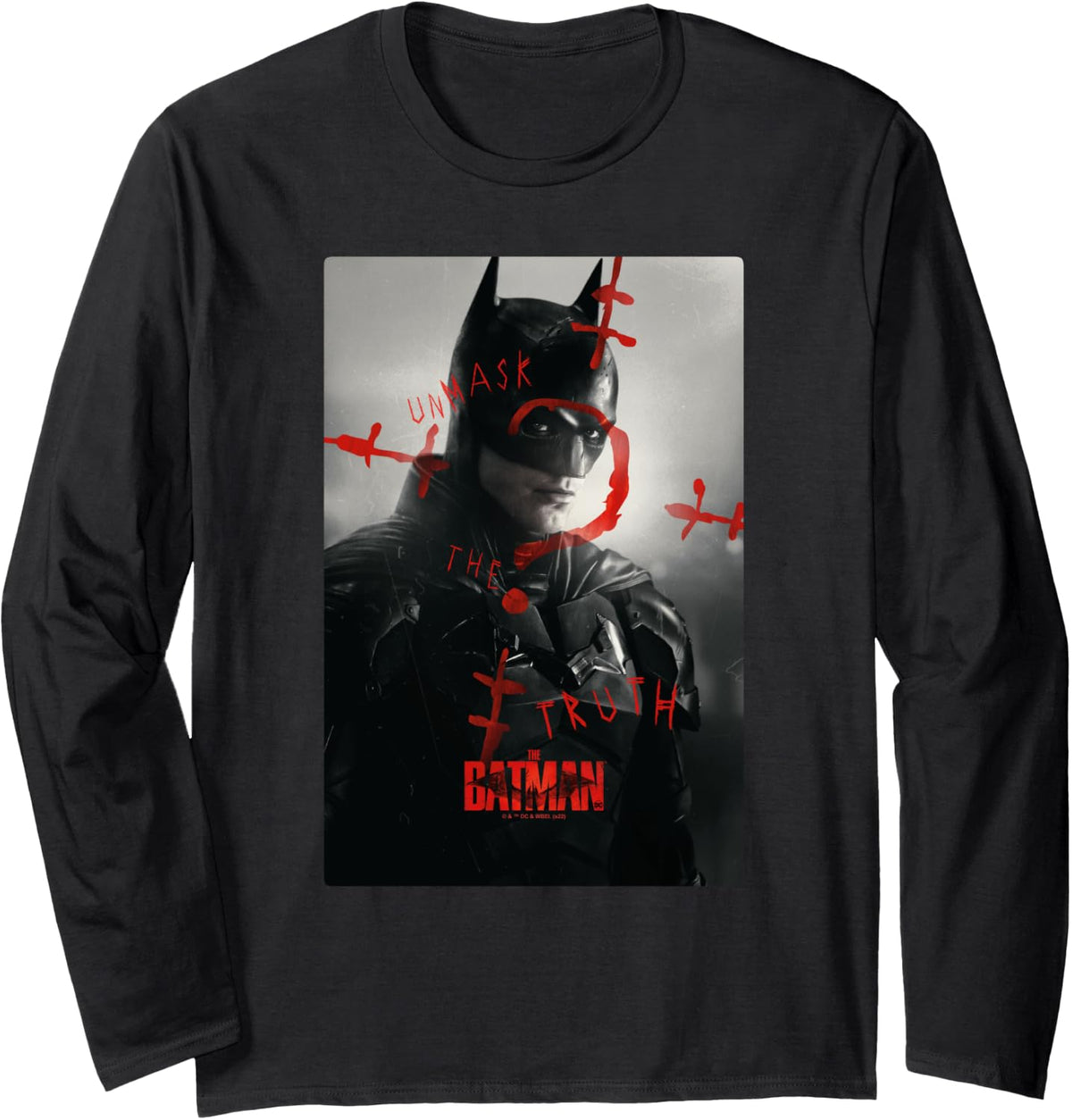 The Batman Question Mark Batman Real Photo Poster Long Sleeve Long Sleeve T Shirt Trending US Everyday Wear