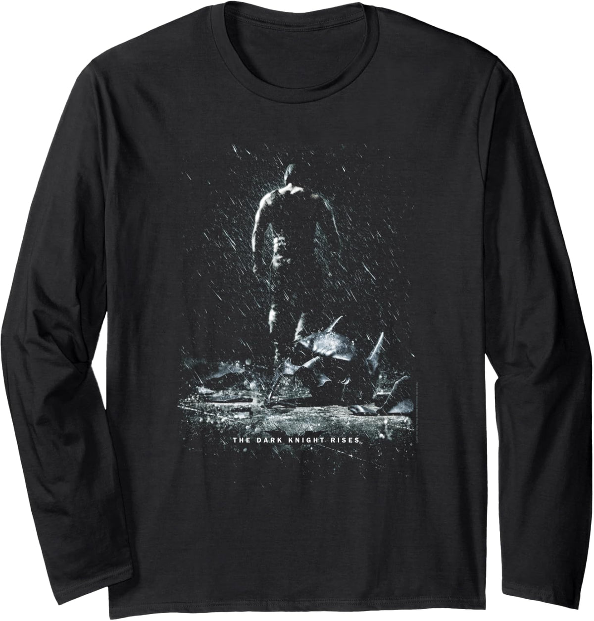Batman Dark Knight Rises Bane Rain Poster Long Sleeve Long Sleeve T Shirt Comfort Fit Everyday Wear