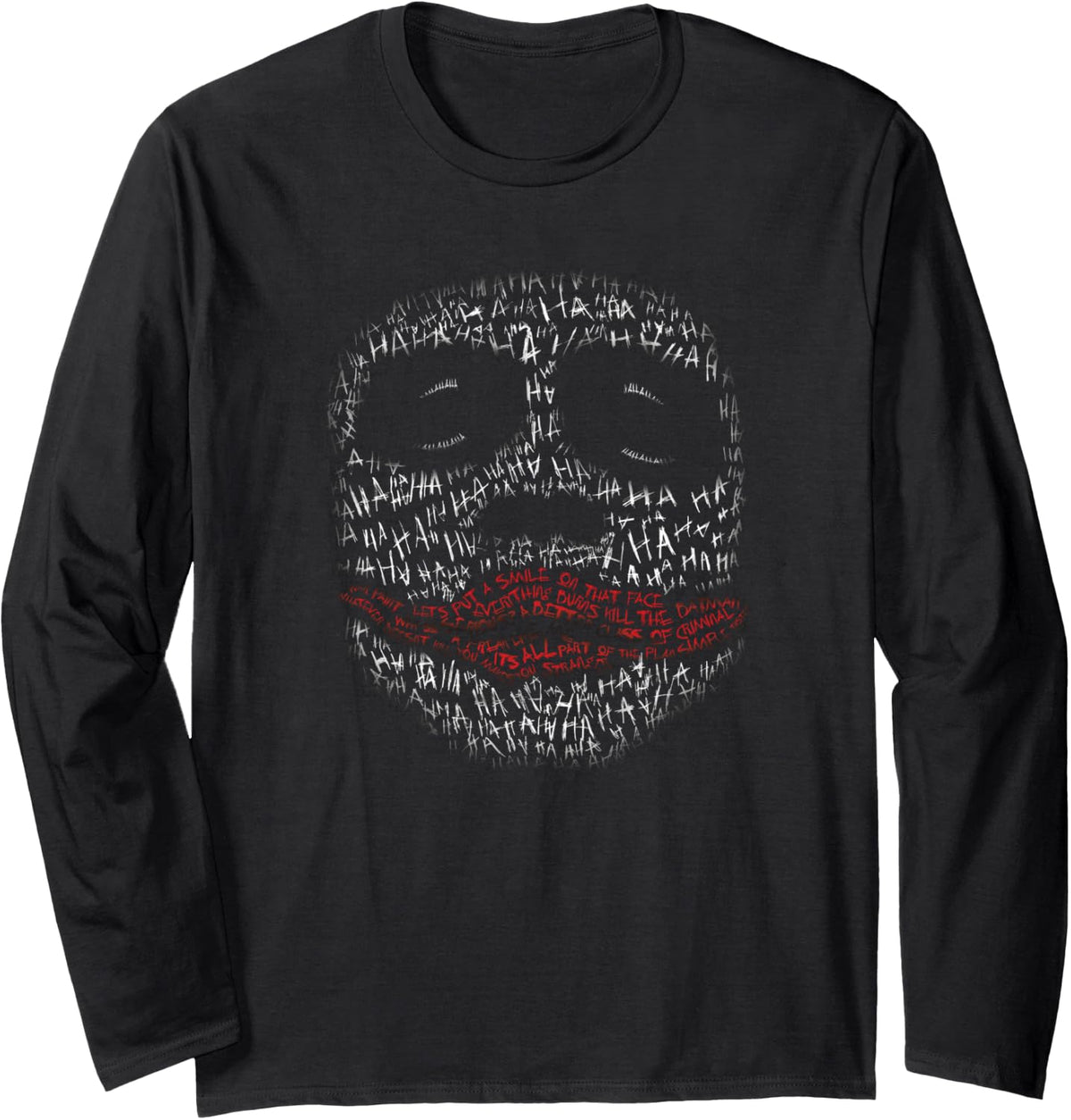 DC Comics Batman The Joker Anarchy Begins Front and Back Long Sleeve Long Sleeve T Shirt Premium Print Fan Favorite