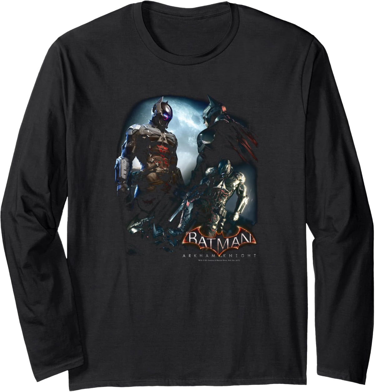 Batman Arkham Knight Face Off Longsleeve T Shirt Long Sleeve Long Sleeve T Shirt Premium Print Hot Right Now