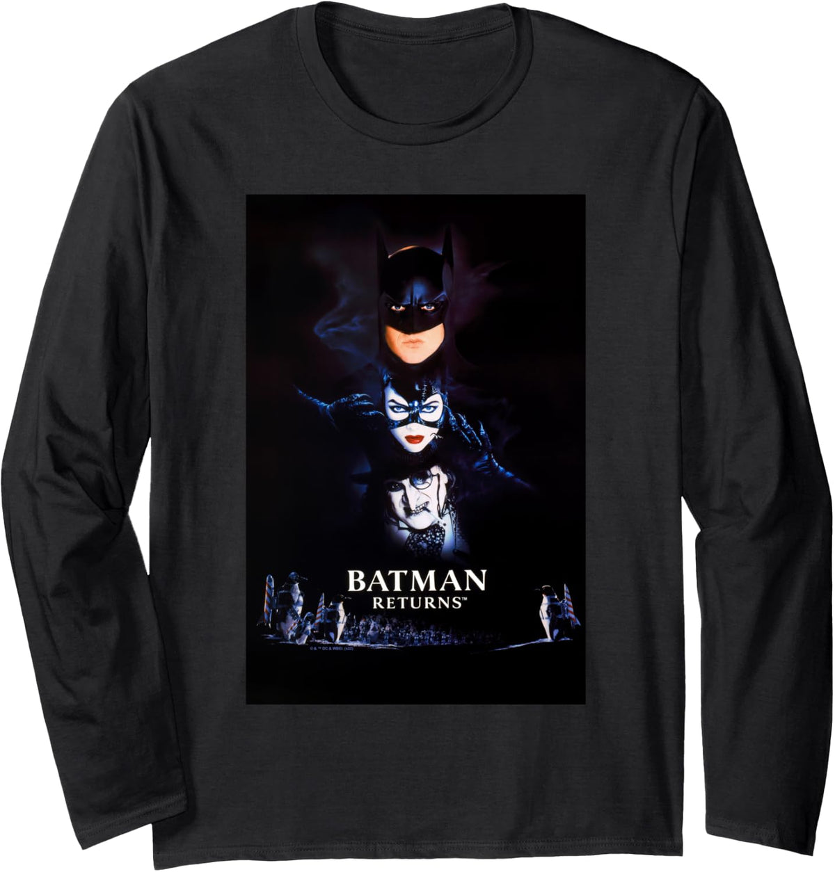 Batman Returns Batman Catwoman Penguin Poster Long Sleeve Long Sleeve T Shirt High Search Demand Everyday Wear