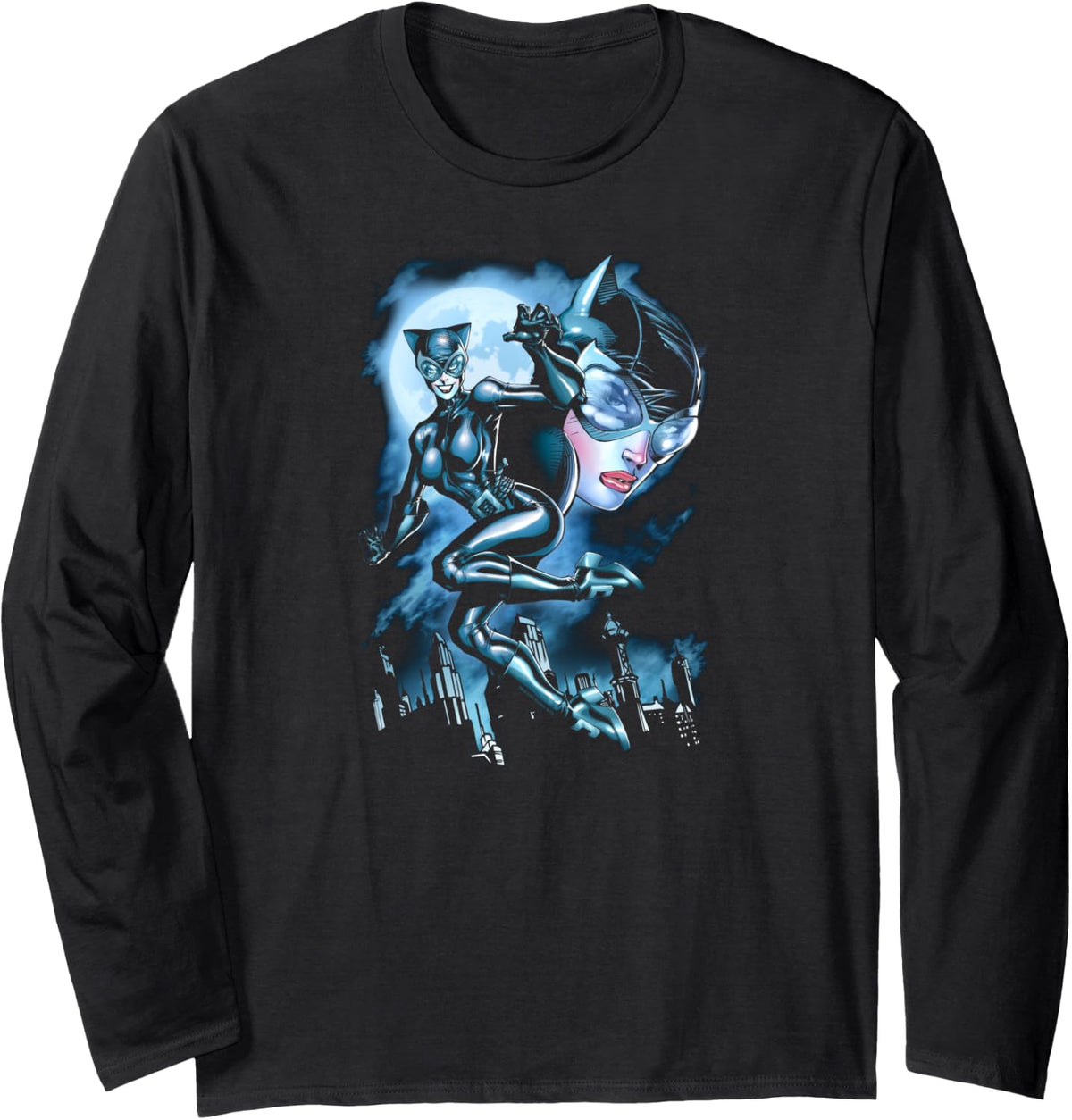 Batman Moonlight Catwoman Longsleeve T Shirt Long Sleeve Long Sleeve T Shirt Premium Print Gift Ready