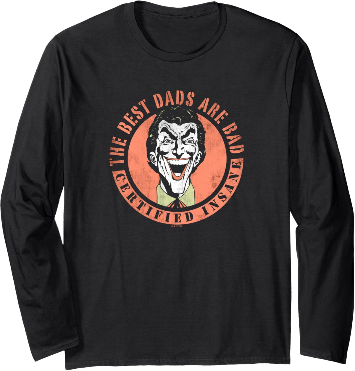 Batman Father s Day Joker The Best Dads are Bad Long Sleeve Long Sleeve T Shirt Premium Print US Top Pick