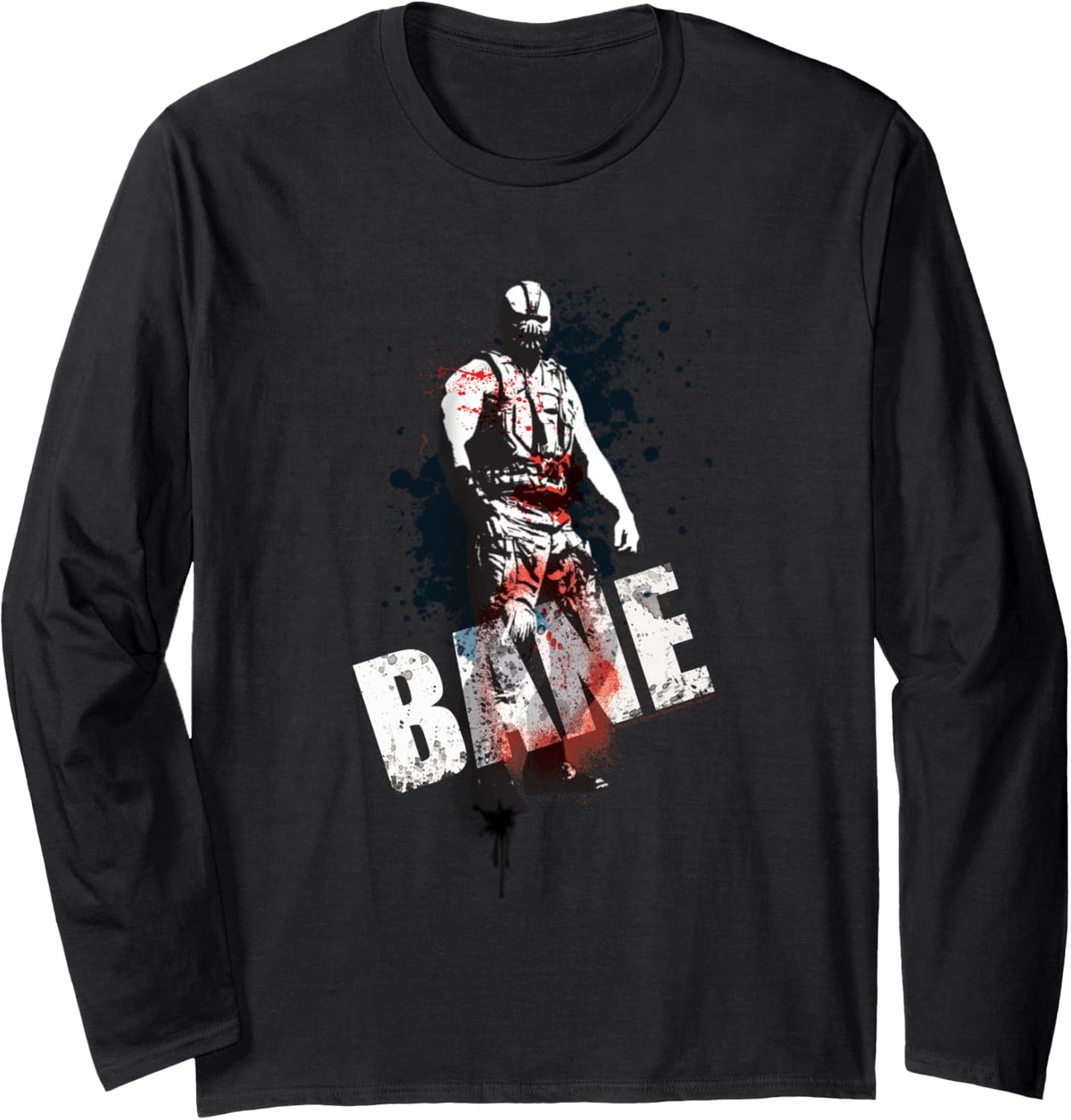 Batman Dark Knight Rises Bane Splatter Longsleeve T Shirt Long Sleeve Long Sleeve T Shirt Comfort Fit US Top Pick