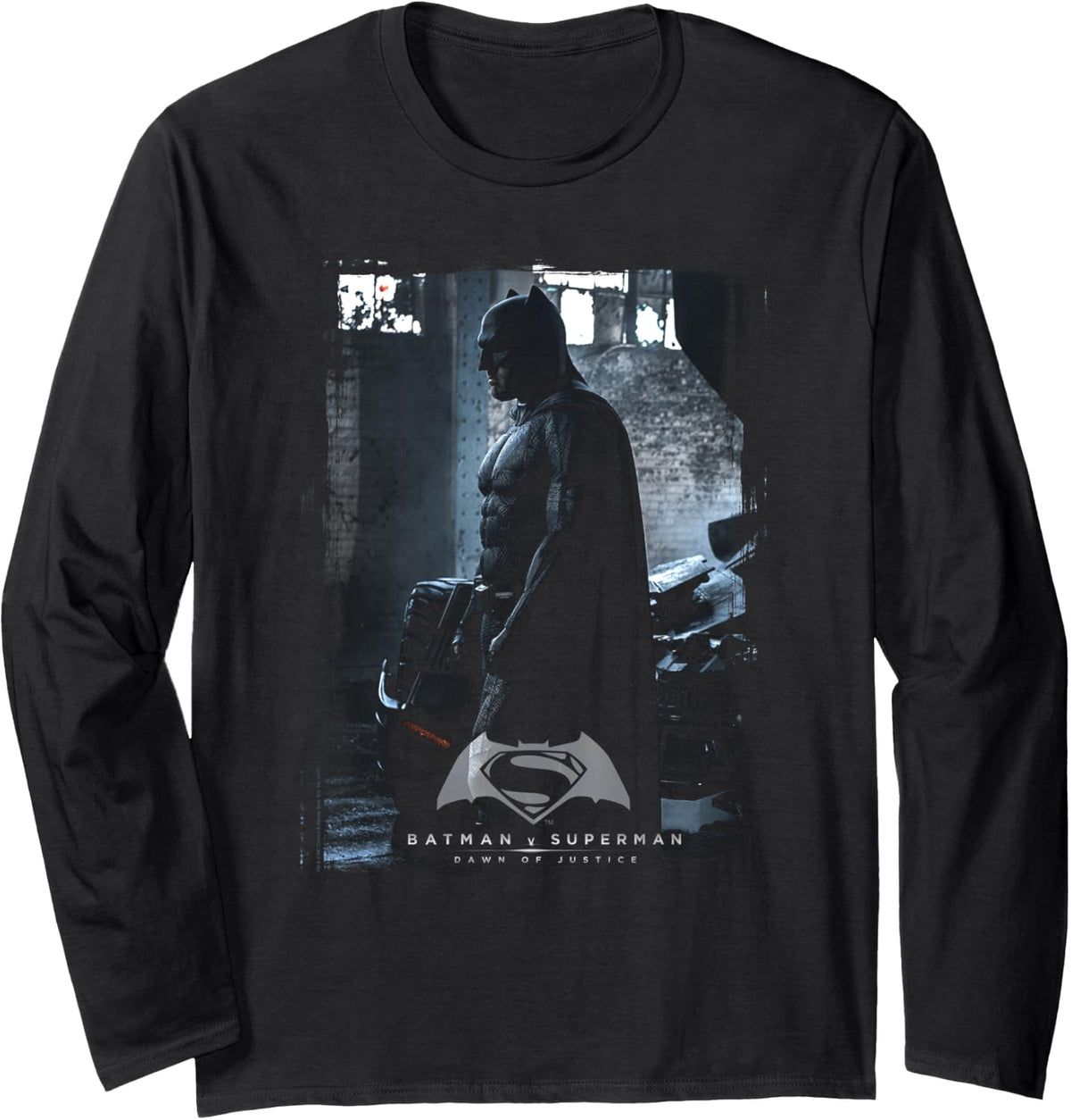 Batman v Superman Bat Poster Longsleeve T Shirt Long Sleeve Long Sleeve T Shirt Premium Print Hot Right Now