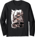 WB100 DC Comics Batman Comic Watercolor Hero Sketch Long Sleeve Long Sleeve T Shirt Trending US Best Seller Look