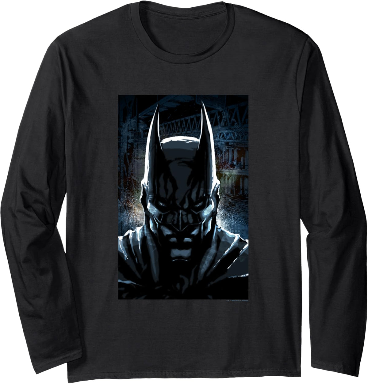 WB100 DC Comics Batman Classic Dark Knight Hero Portrait Long Sleeve Long Sleeve T Shirt Trending US Everyday Wear