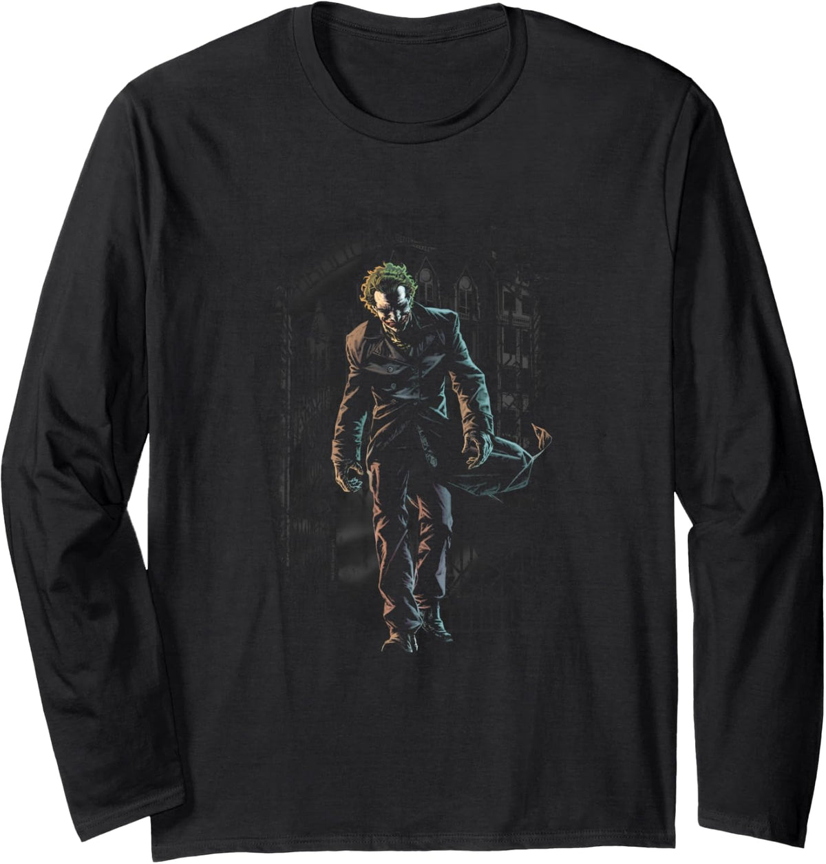 Batman Joker Leaves Arkham Longsleeve T Shirt Long Sleeve Long Sleeve T Shirt Premium Print Hot Right Now