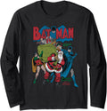 Batman Christmas Seasons Greetings Long Sleeve Long Sleeve T Shirt Comfort Fit Fan Favorite