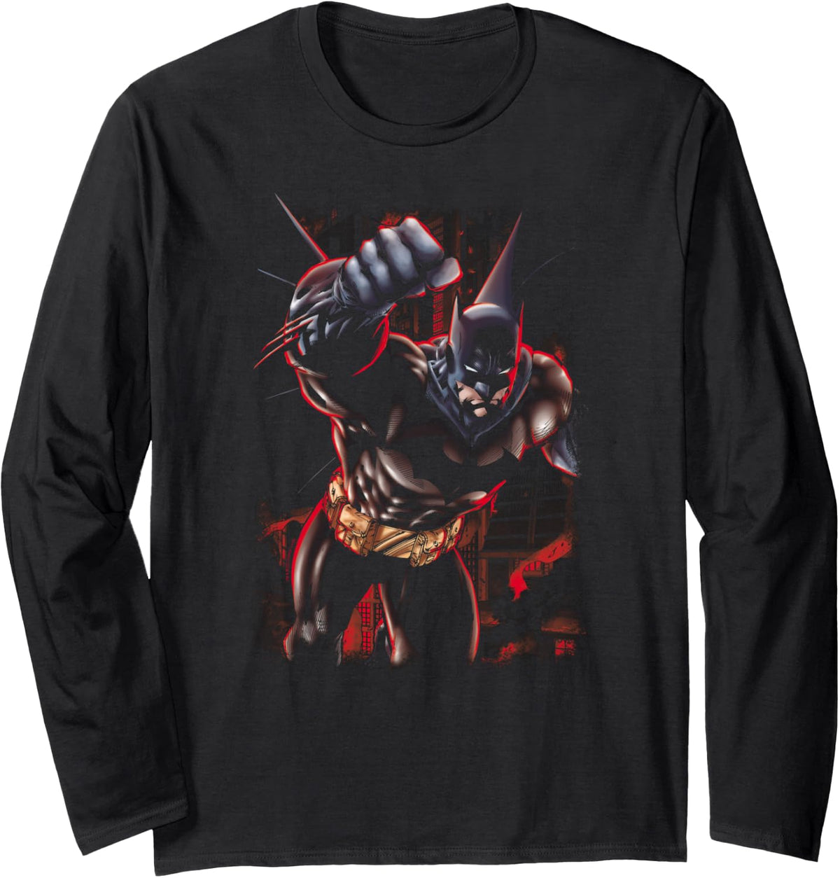 Batman Crimson Knight Long Sleeve Long Sleeve T Shirt Streetwear Style Everyday Wear