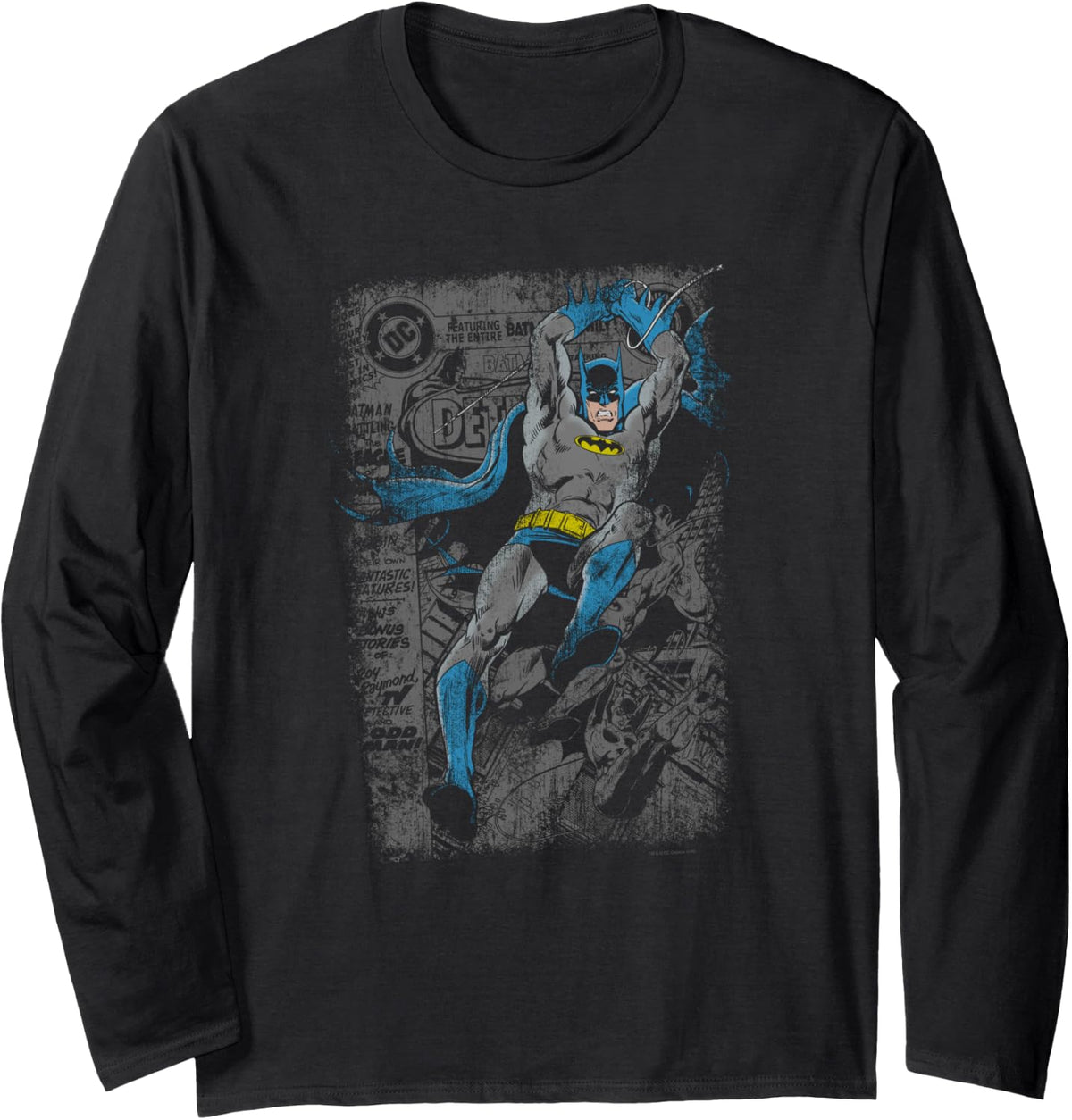 Batman Detective 487 Distress Longsleeve T Shirt Long Sleeve Long Sleeve T Shirt Trending US Hot Right Now