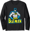 DC Comics Batman Vintage Classic Super Hero Long Sleeve Long Sleeve T Shirt Comfort Fit Best Seller Look
