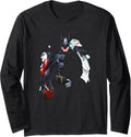 Batman Joker Harley Choke Longsleeve T Shirt Long Sleeve Long Sleeve T Shirt Premium Print Everyday Wear