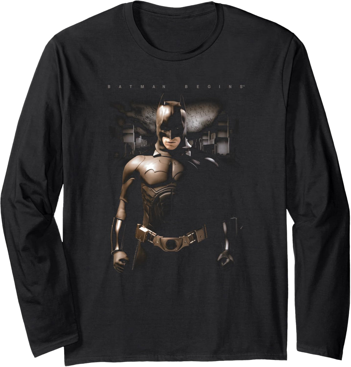 Batman Begins Gotham Bats Long Sleeve Long Sleeve T Shirt Streetwear Style Fan Favorite