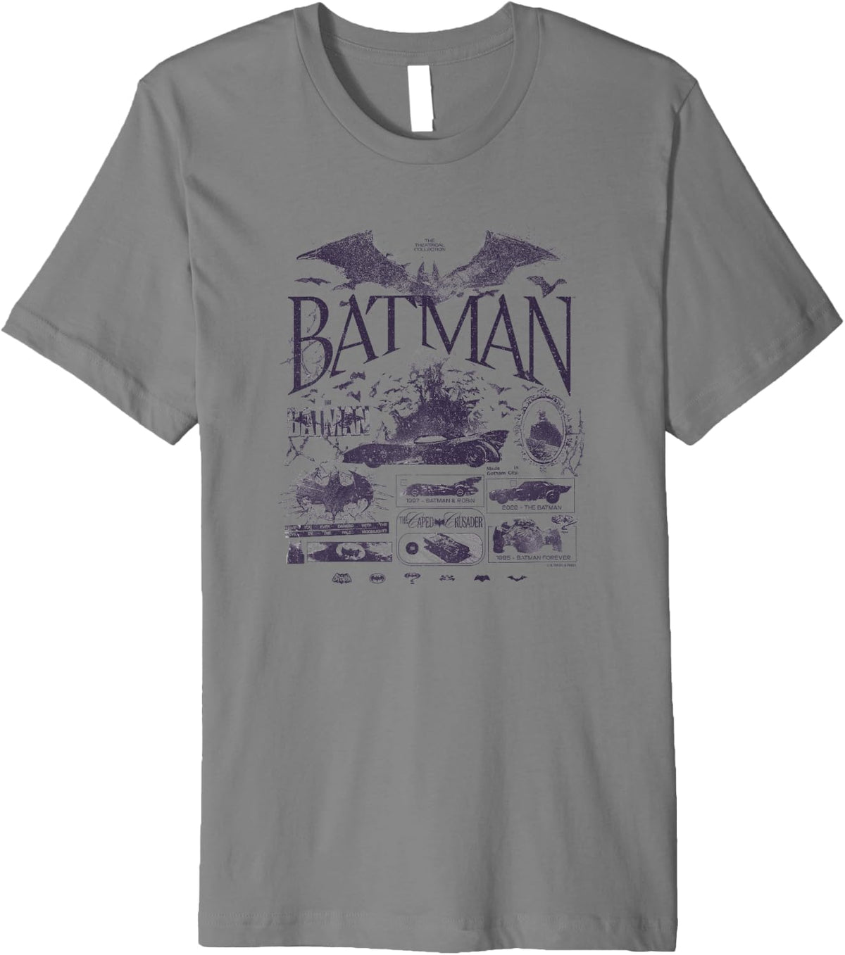 DC Comics Batman Vintage Faded Batman Movie Logo Box Up Premium Apparel Streetwear Style Hot Right Now