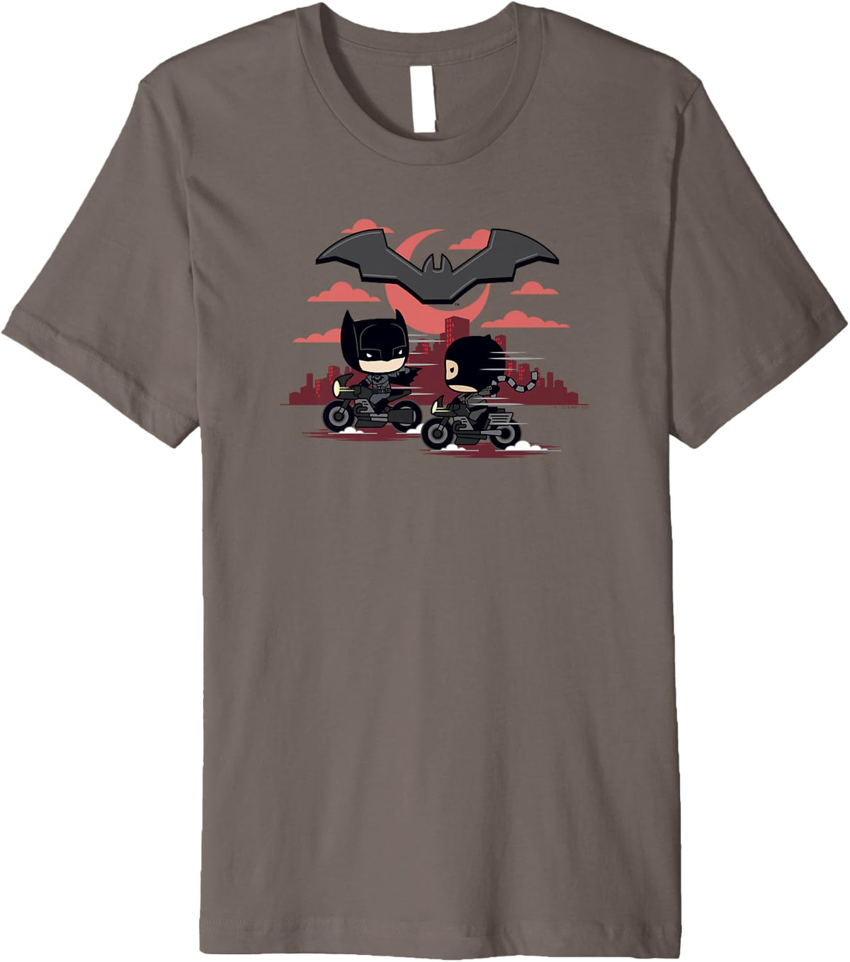 The Batman Catwoman And Batman Chibi Motorcycles Logo Premium Apparel Viral TikTok Find Fan Favorite