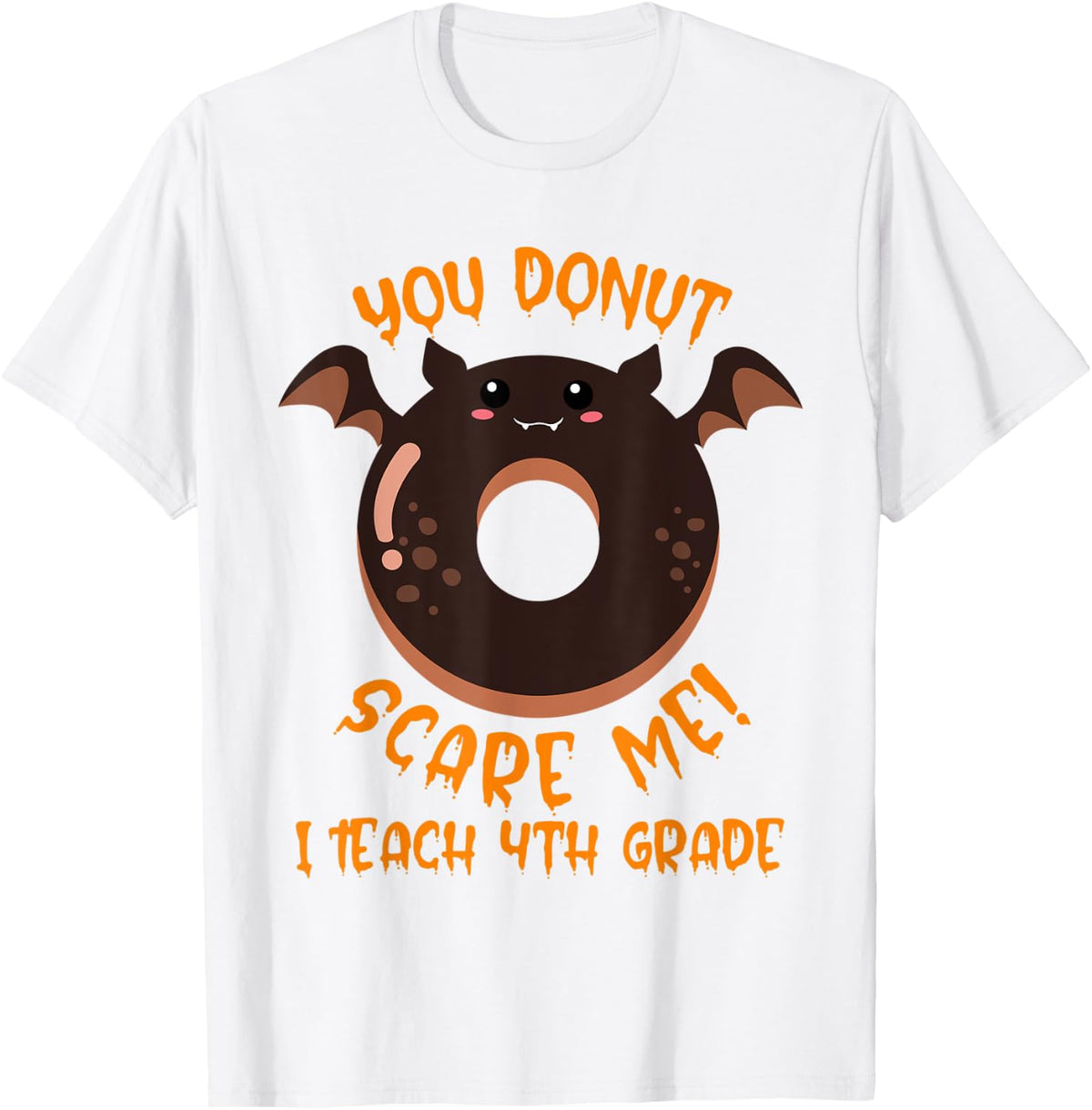 4th Grade Teacher Halloween Donut Costume Spooky Kawaii Bat Men Women Apparel Comfort Fit Fan Favorite