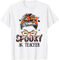 Messy Bun Spooky AG TEACHER Pumpkin Halloween Bat Men Women Apparel Viral TikTok Find US Top Pick