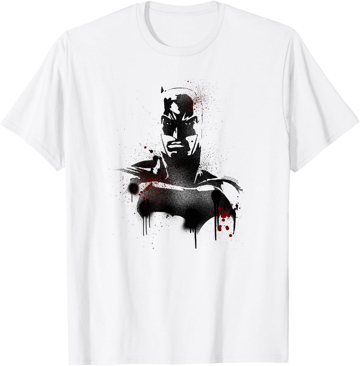 Batman v Superman Batman Spray T Shirt T Shirt Streetwear Style US Top Pick
