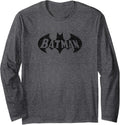 Batman Crackle Bat Longsleeve T Shirt Long Sleeve Long Sleeve T Shirt Comfort Fit US Top Pick